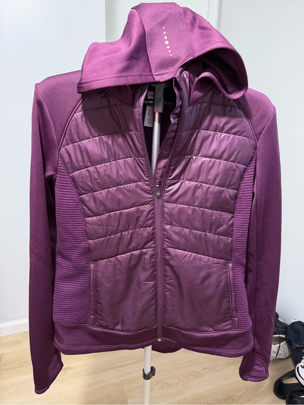 tek gear Quilted Hooded Jacket in Deep Purple